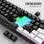 Teclado para jogos com fio 60%, mini teclado ultra compacto com luz de fundo RGB