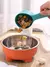 Comedouro em Inox Antiderrapante para Cães e Gatos - Comedouro Patinhas Fixas