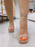 Sandália Mirian Nude Salto Bloco, Meia Pata 2024503 - Patricia Andrade Sapatos