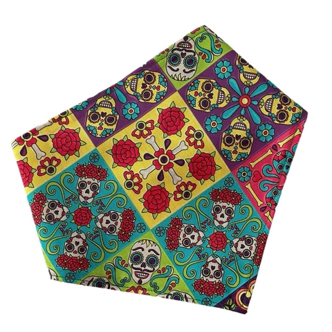 Bandana Pet Caveiras Mexicanas