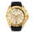 Relógio Condor Masculino Civic Dourado com Correia Preta - COVD34AX/5X