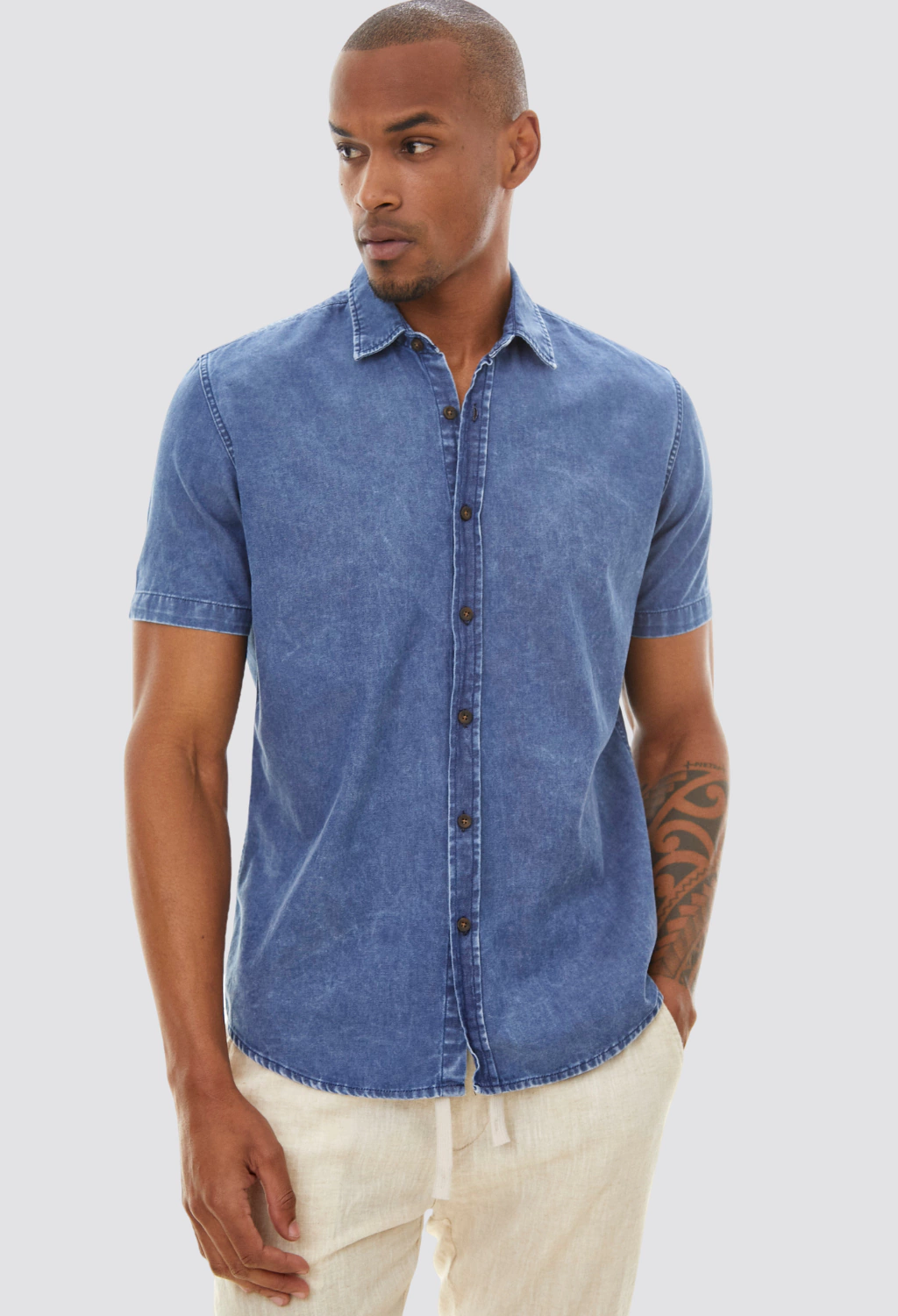 Camisa Denim Blue Mc Peter