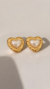 Aretes de corazon aperlados