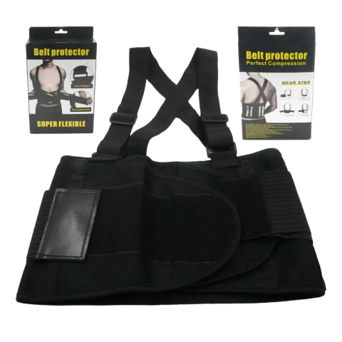 Faja Trabajo Lumbar Ballenada Elastizada Seguridad Espalda L-XXXL