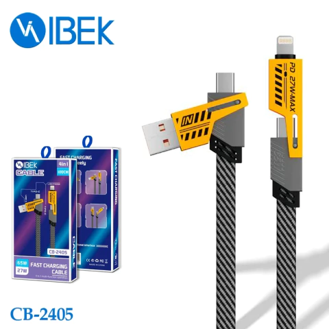 Cable Reforzado Usb C Carga Rapida 4 En 1 120cm IBEK