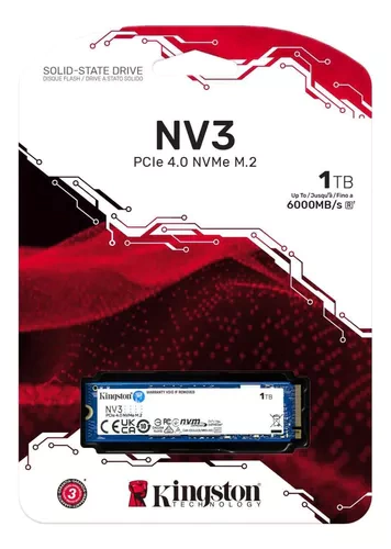 SSD m.2 Kingston NV3 1TB PCIe 4.0 NVMe - comprar online