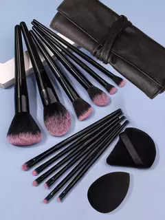 Conjunto de 12 Pincéis de Maquiagem