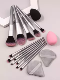 Conjunto de 12 Pincéis de Maquiagem - Alfe Beauty - Maquiagem e Cosméticos 