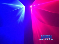 Laser Duplo 500mw Azul + 500mw Vermelho - LaserDj