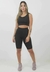 Bermuda e Cropped Preto Conjunto Fitness Feminino | REF: LX140