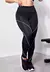 Calça Legging Fitness Academia Cintura Alta Preta com Detalhe Lateral em Vivo Branco | REF: SV36