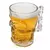 Imagem do Kit Com 2 Copos Caneca Cabeça Caveira Crânio Cerveja Vidro