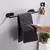 Montagem na parede suporte de papel toalha higiênico adesivo preto prata cozinh - comprar online
