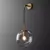 Nordic moderno vintage lâmpadas de parede led bola vidro espelho ao lado do qua - DOMU DECOR