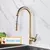 Rozin toque inteligente torneira da cozinha preto pull out sensor torneiras pret - DOMU DECOR