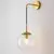 Nordic moderno vintage lâmpadas de parede led bola vidro espelho ao lado do qua - DOMU DECOR