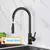 Rozin toque inteligente torneira da cozinha preto pull out sensor torneiras pret - loja online
