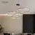 Imagem do Lustre moderno e minimalista com led, iluminação para casa, anéis escovados,