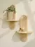 Prateleiras de parede de madeira estilo boho, prateleiras geométricas montadas - DOMU DECOR