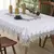 Toalha de mesa bordada de renda batilo, branca, floral, retangular, à prova d&# - comprar online
