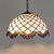 Retro estilo tiffany lustre de vidro colorido mediterrâneo luz pingente para ba