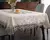 Toalha de mesa bordada de renda batilo, branca, floral, retangular, à prova d&# na internet