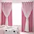 Camadas duplas românticas sheer crianças meninas cortinas com estrelas ocas pa