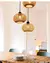 Lâmpada pingente de bambu lustre luminária artesanal rattan luminária restaur