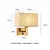 Arandelas de parede minimalistas pretas ou bronze com retângulo branco amarelo - comprar online