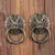 2 peças antigo bronze dragão cabeça alças antigo estilo chinês vintage puxa - DOMU DECOR