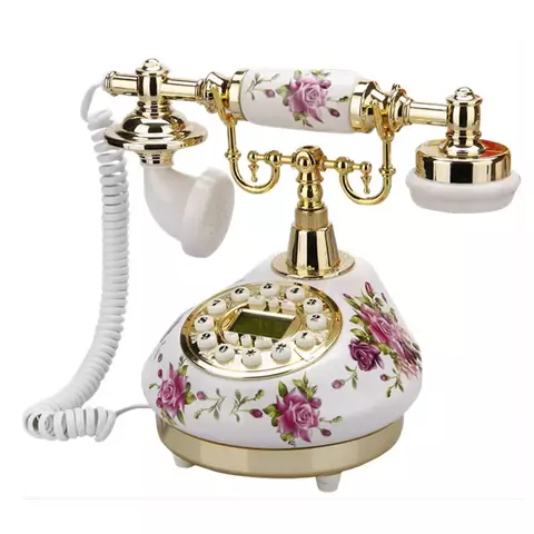 Telefone fixo retro com fio para casa/escritório/hotel, telefones antigos de ce