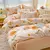 Conjunto de cama de algodão para casal, lençol confortável, estilo fresco, ca na internet