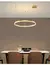 Imagem do Lustre moderno e minimalista com led, iluminação para casa, anéis escovados,