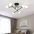 Moderno led aranha iluminação de teto ferro industrial preto/dourado nórdico - DOMU DECOR