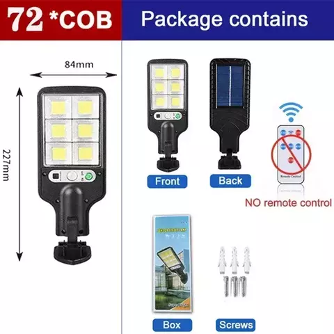 Poderoso LED Solar Outdoor Lâmpada De Parede, Lâmpada De Pátio, Indução Do