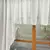 Elegante saia de janela triangular de voile branco com acabamento de renda delic - DOMU DECOR