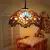 Retro estilo tiffany lustre de vidro colorido mediterrâneo luz pingente para ba - DOMU DECOR