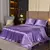 Lençóis de cetim, conjunto de lençóis queen size, 4 peças de conjunto de ca - DOMU DECOR