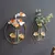 1pc moderno vaso de parede metal ginkgo folha parede suspenso vaso de flores hid - DOMU DECOR