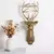 Antigo Bronze Resina Animal Pingente, Cabeça De Veado Dourado, Armazenamento De - DOMU DECOR