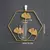 1pc moderno vaso de parede metal ginkgo folha parede suspenso vaso de flores hid - comprar online