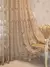 Cortinas europeias brancas e café, 2 peças, para sala de estar, quarto, cortin - DOMU DECOR