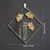 1pc moderno vaso de parede metal ginkgo folha parede suspenso vaso de flores hid