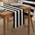 Preto e branco listrado corredores de mesa de linho fazenda retrô textura de ma - comprar online