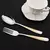16 talheres de tira banhado a ouro talheres ocidentais conjunto jantar aço inox - loja online