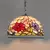 Imagem do Retro estilo tiffany lustre de vidro colorido mediterrâneo luz pingente para ba