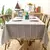 Imagem do Toalha de mesa listrada de linho de algodão com borla, resistente a manchas, à