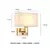Arandelas de parede minimalistas pretas ou bronze com retângulo branco amarelo - DOMU DECOR