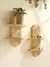 Prateleiras de parede de madeira estilo boho, prateleiras geométricas montadas na internet