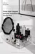 Acrílico de três camadas transparente perfume organizador rack q frasco mini c